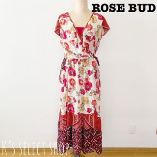 ROSE BUD - 美品【ROSE BUDローズバッド】カシュクール ロングワンピース