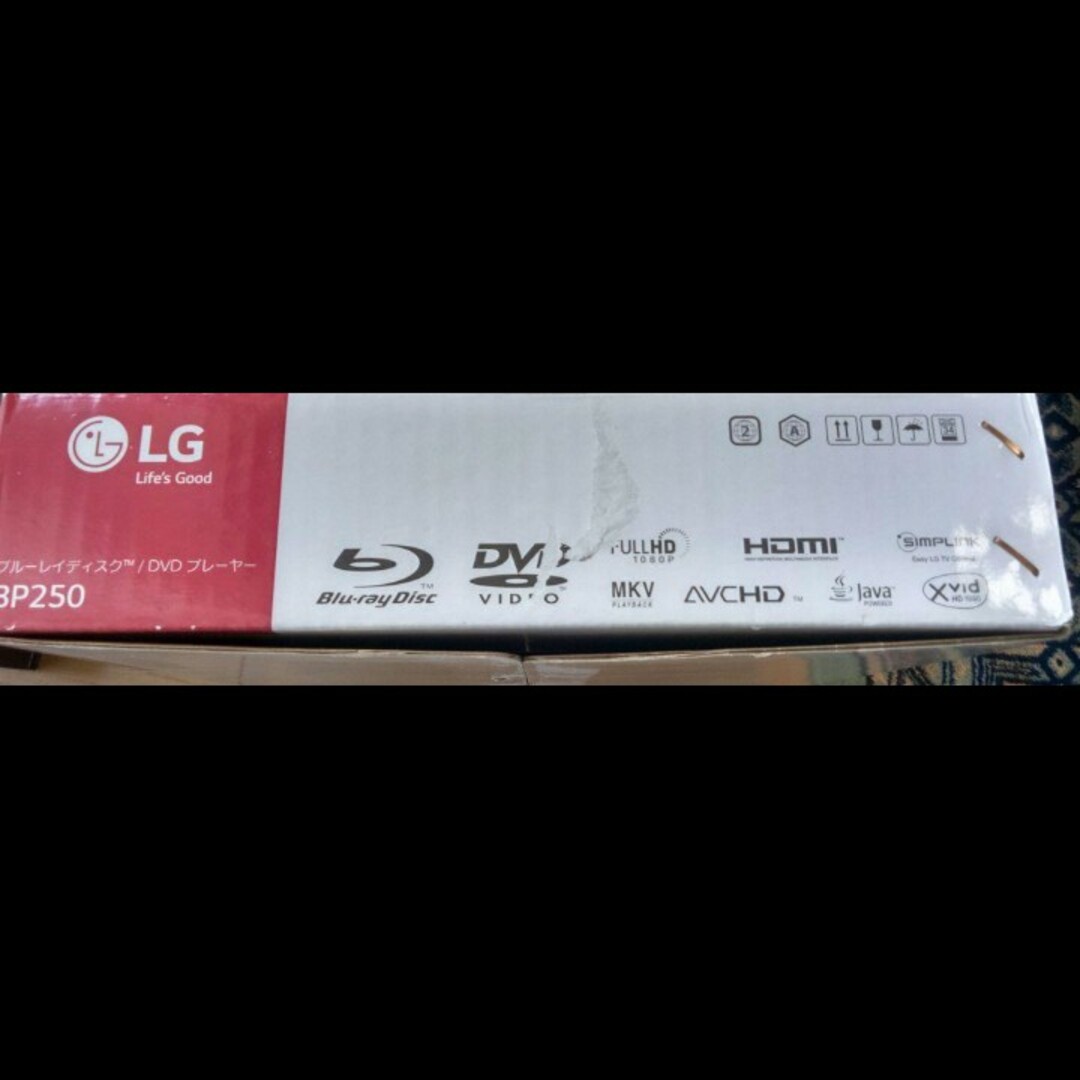 LG Electronics(エルジーエレクトロニクス)の【送料無料】Blu-rayプレイヤーLG BP250 BLACK スマホ/家電/カメラのテレビ/映像機器(ブルーレイプレイヤー)の商品写真