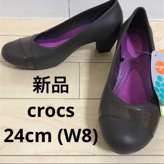 crocs - 新品　CROCS  クロックス　ジアンナ ヒール　W8  24