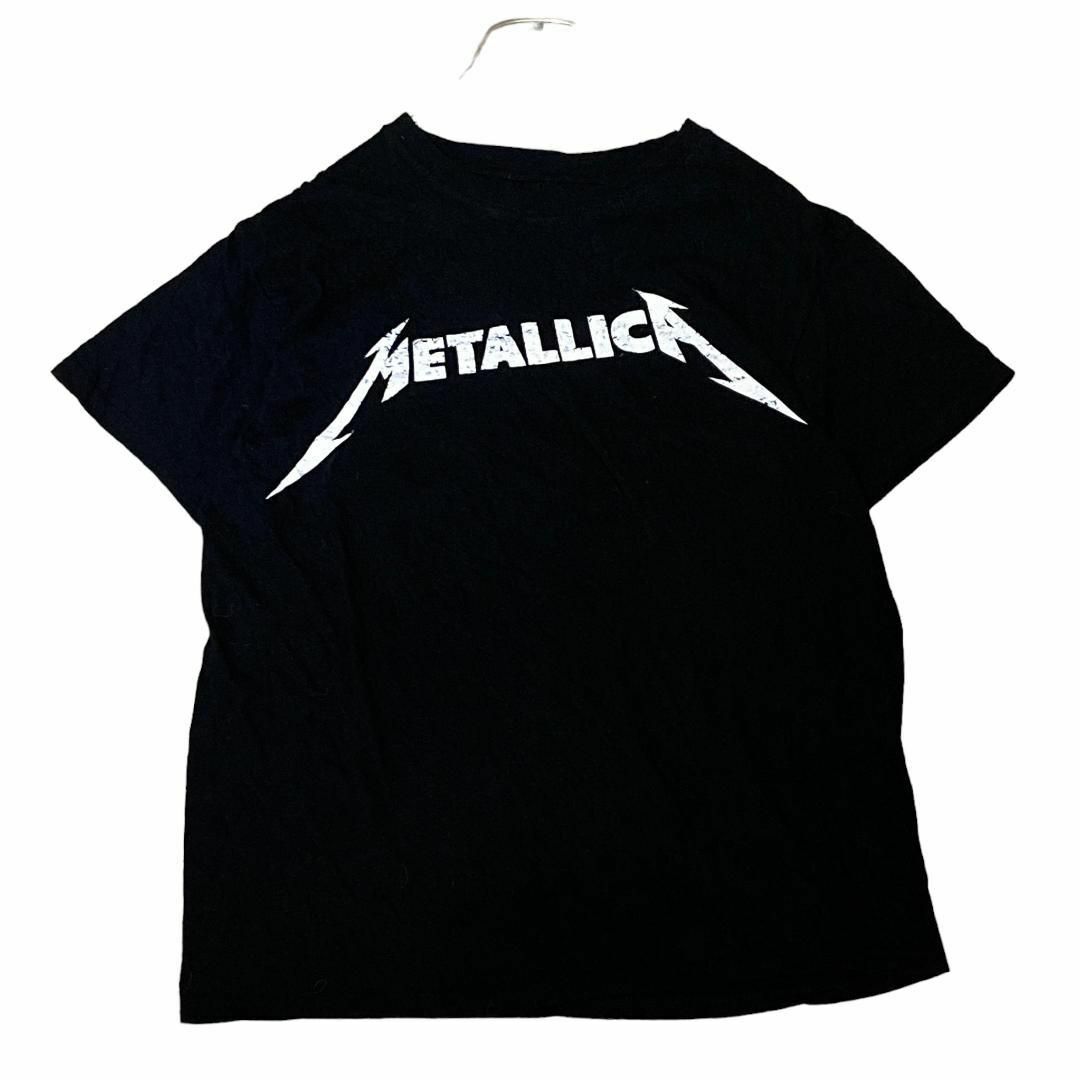 METALLICA(メタリカ)のメタリカ バンド半袖Tシャツ ヘヴィメタル ブラック US古着 m54 メンズのトップス(Tシャツ/カットソー(半袖/袖なし))の商品写真