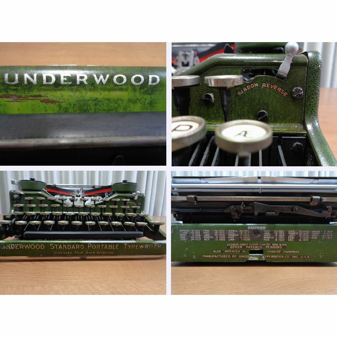 実働品　UNDERWOOD FOUR BANK タイプライター　ヴァイオレット エンタメ/ホビーの美術品/アンティーク(その他)の商品写真