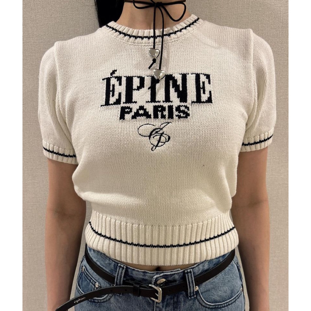 épine - 【新品】 ÉPINE PARIS summer knit Whiteの通販 by 