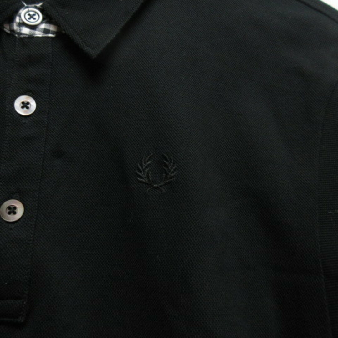FRED PERRY - フレッドペリー 半袖 ポロシャツ L 黒 ロゴ刺繍 一 FRED PERRY - フレッドペリー 半袖 ポロシャツ L 黒 ロゴ刺繍 一