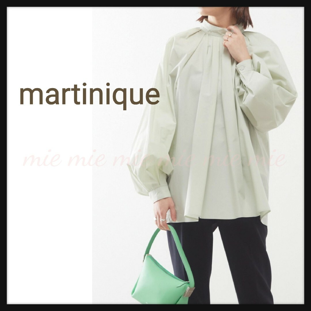 martinique(マルティニーク)の★22ss 定価2.6万 martinique シルク混ランダムタックブラウス◆ レディースのトップス(シャツ/ブラウス(長袖/七分))の商品写真