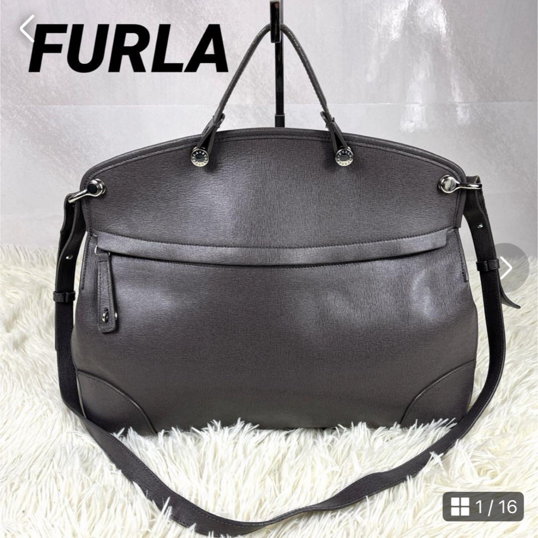 Furla(フルラ)の【FURLA 】フルラ パイパー パープル　レザー 2way Lサイズ レディースのバッグ(ショルダーバッグ)の商品写真
