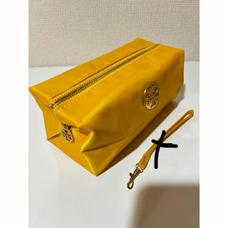 トリーバーチ(Tory Burch)の未使用品★トリーバーチ★ナイロンコスメポーチ、黄色イエロー×ゴールド(ポーチ)