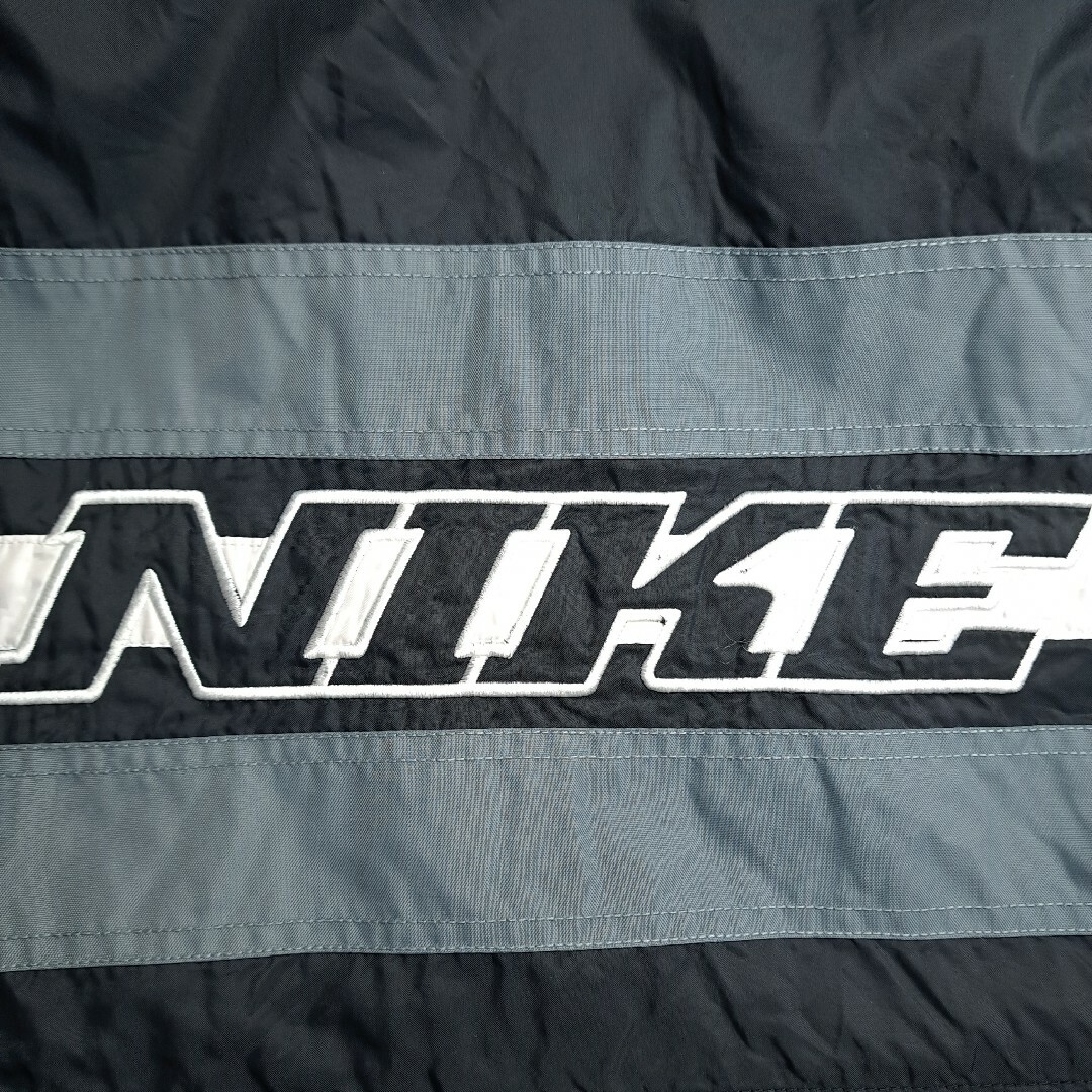 NIKE(ナイキ)の【美品】NIKE 銀タグ 90s ビッグロゴ ナイロンジャケット 黒×白 M メンズのジャケット/アウター(ナイロンジャケット)の商品写真