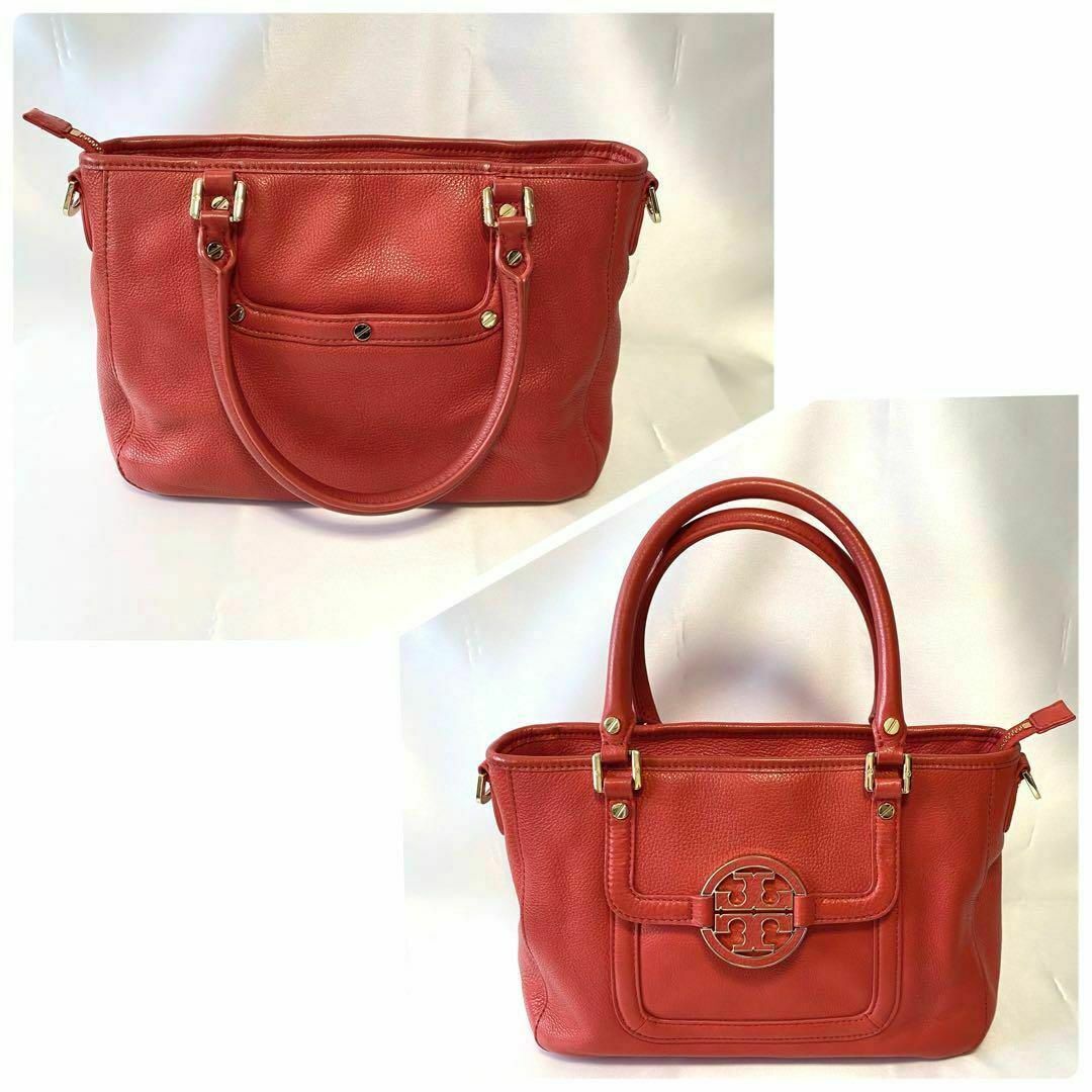 Tory Burch(トリーバーチ)の【美品】トリーバーチ アマンダ ミニサッチェル 2way ショルダーバッグ 朱色 レディースのバッグ(ショルダーバッグ)の商品写真