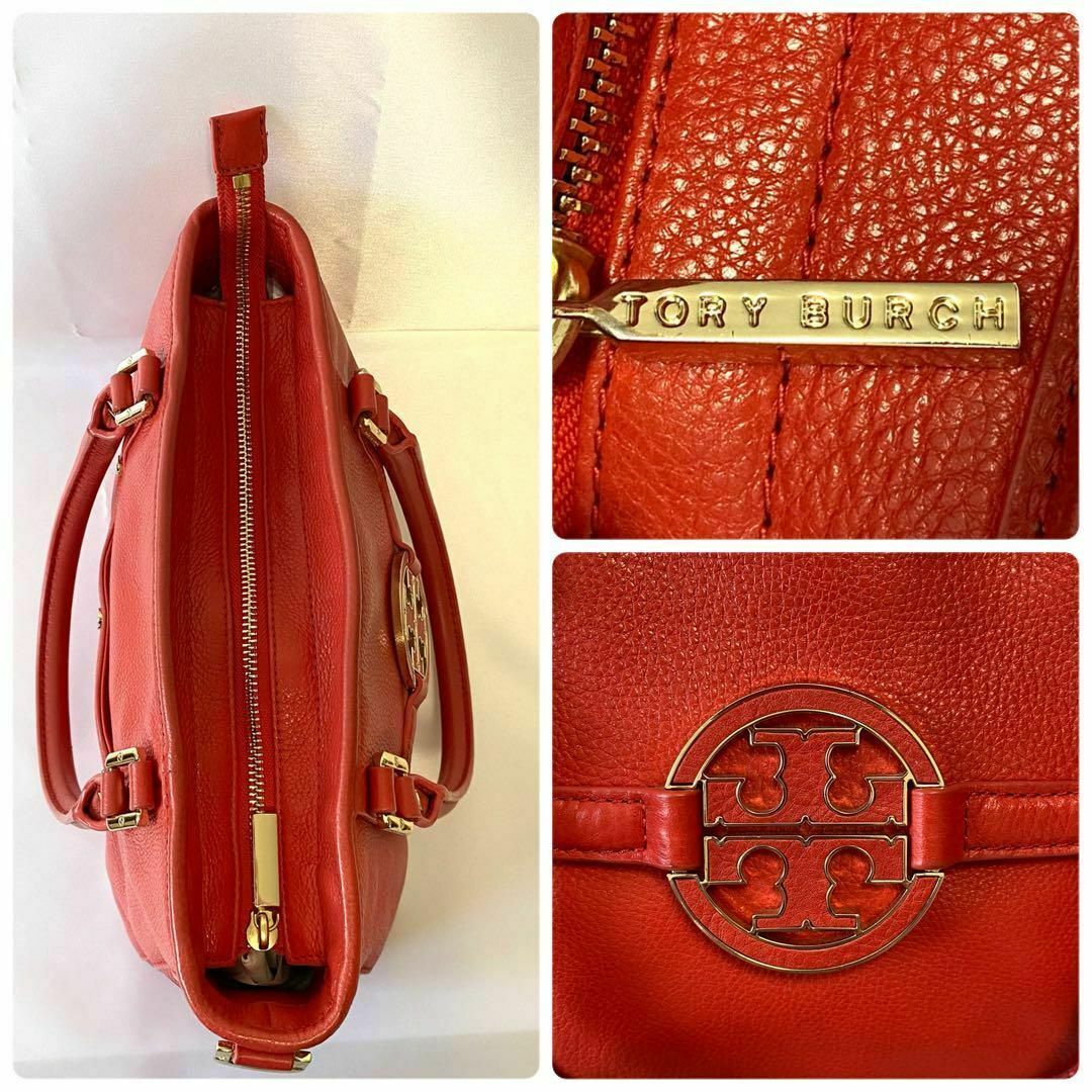 Tory Burch(トリーバーチ)の【美品】トリーバーチ アマンダ ミニサッチェル 2way ショルダーバッグ 朱色 レディースのバッグ(ショルダーバッグ)の商品写真