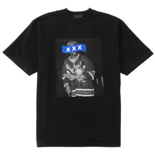 ゴッドセレクショントリプルエックス(GOD SELECTION XXX)の新品 GOD SELECTION XXX 2pac Tシャツ S 黒(Tシャツ/カットソー(半袖/袖なし))