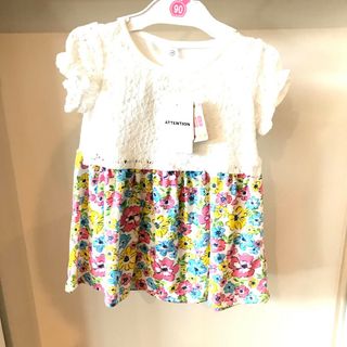 ニシマツヤ(西松屋)の新品　ワンピース　ワンピ　花柄　レース　キッズ　子供服　西松屋(ワンピース)