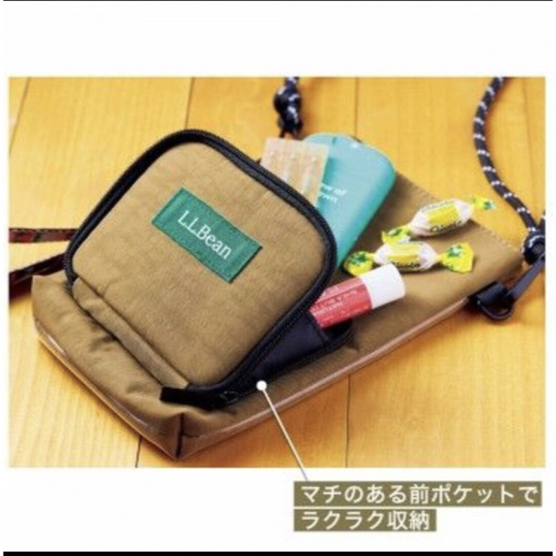 L.L.Bean(エルエルビーン)のリンネル５月号　L.L.beanスマホショルダー レディースのバッグ(ショルダーバッグ)の商品写真