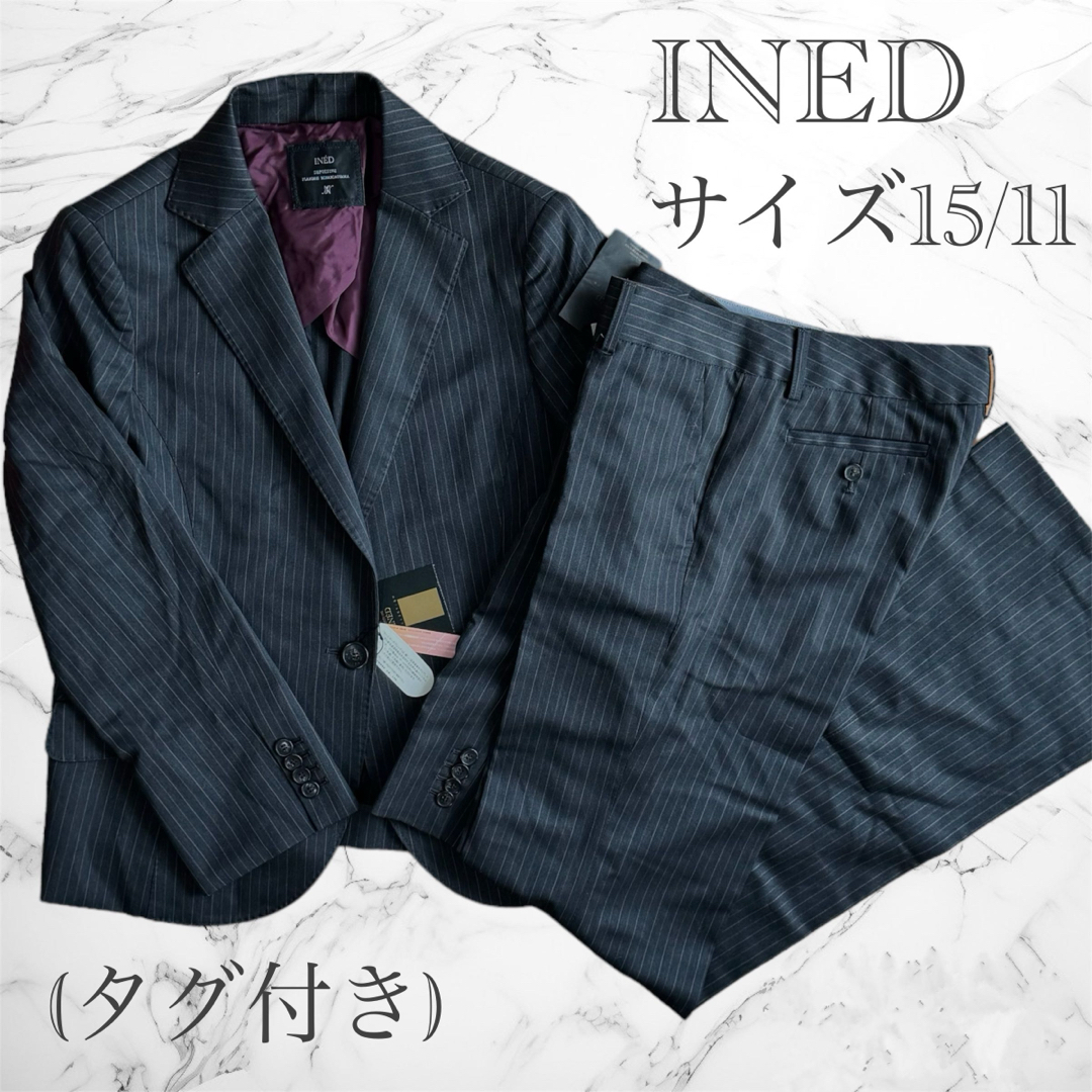 INED(イネド)の【タグ付き】INED イネド スーツ パンツスーツ セットアップ 大きいサイズ レディースのフォーマル/ドレス(スーツ)の商品写真