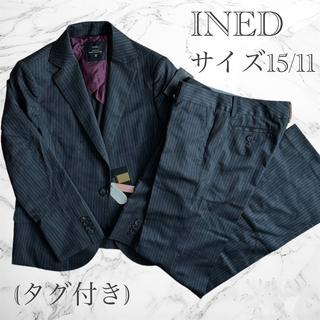 イネド(INED)の【タグ付き】INED イネド スーツ パンツスーツ セットアップ 大きいサイズ(スーツ)