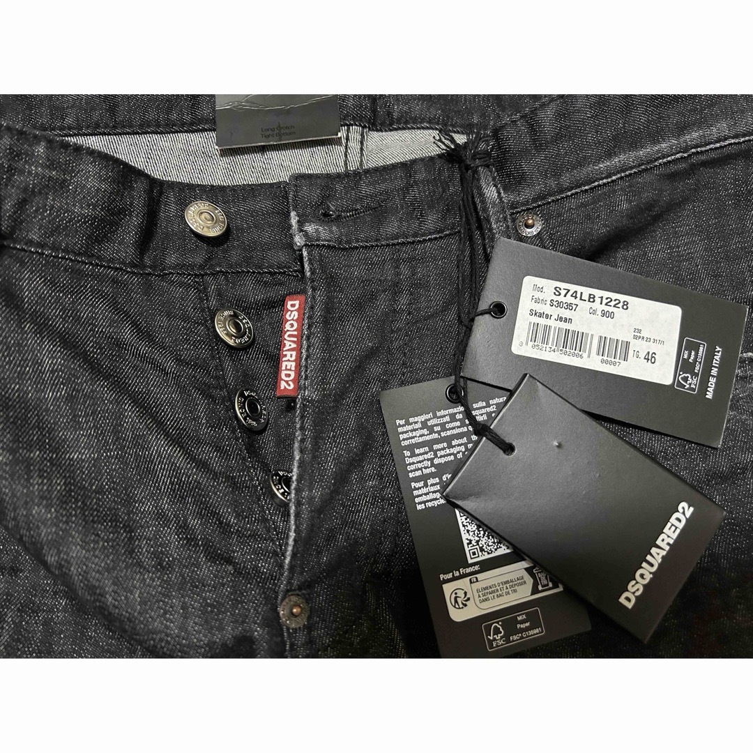 DSQUARED2(ディースクエアード)の2023AW BLACK CLEAN WASH SKATER JEANS 46 メンズのパンツ(デニム/ジーンズ)の商品写真