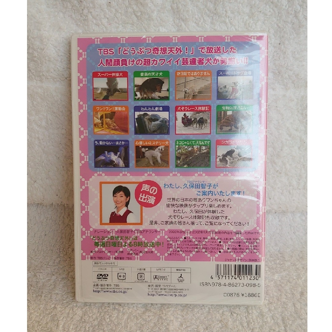 新品・未開封 どうぶつ奇想天外!DVDシリーズ かわいい愉快犬たっぷり満載編 エンタメ/ホビーのDVD/ブルーレイ(キッズ/ファミリー)の商品写真