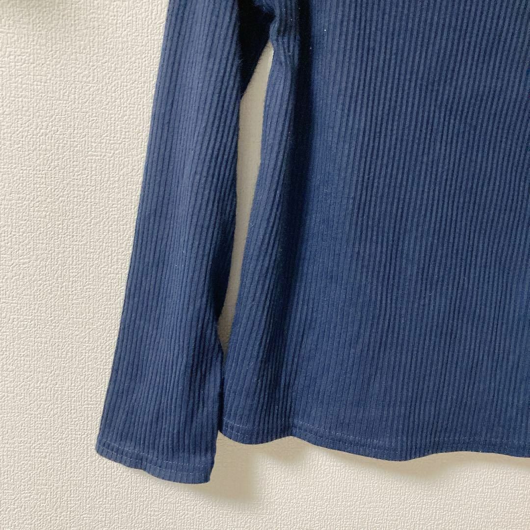 SM2(サマンサモスモス)のSamansa Mos2 blue 薄手 リブ ニット ネイビー L レディースのトップス(ニット/セーター)の商品写真