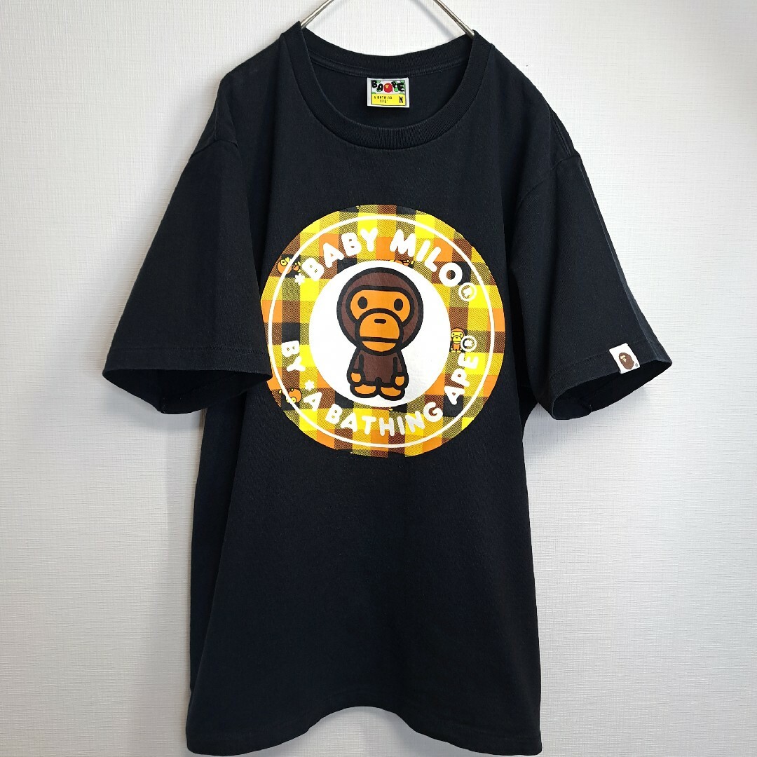 A BATHING APE(アベイシングエイプ)の【人気】A BATHING APE ビッグプリント 半袖 Tシャツ ブラック M メンズのトップス(Tシャツ/カットソー(半袖/袖なし))の商品写真