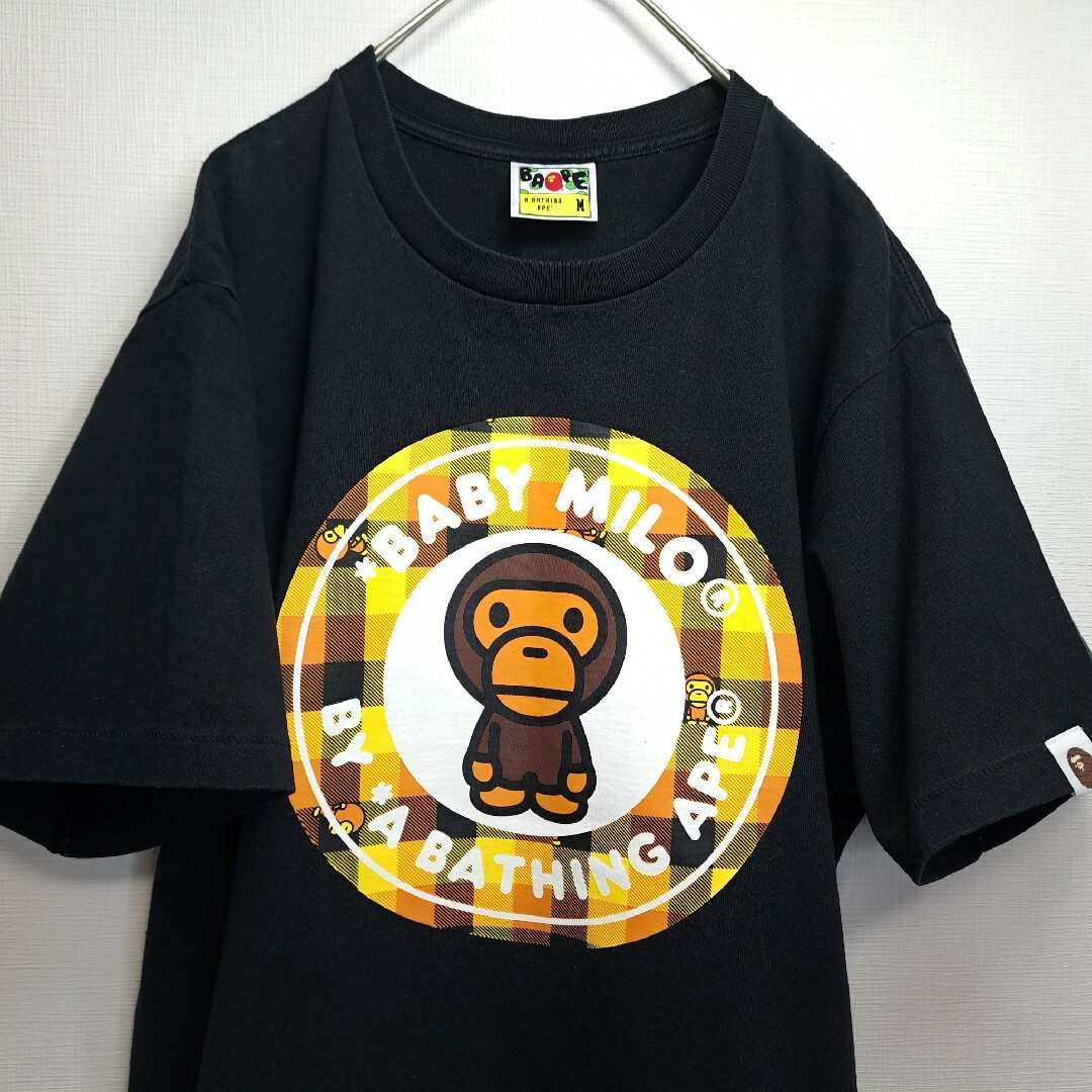 A BATHING APE(アベイシングエイプ)の【人気】A BATHING APE ビッグプリント 半袖 Tシャツ ブラック M メンズのトップス(Tシャツ/カットソー(半袖/袖なし))の商品写真