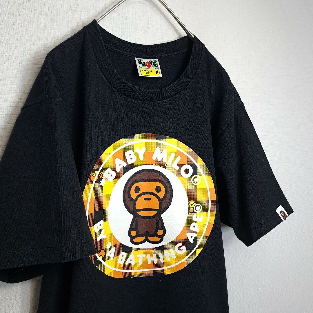 A BATHING APE(アベイシングエイプ)の【人気】A BATHING APE ビッグプリント 半袖 Tシャツ ブラック M メンズのトップス(Tシャツ/カットソー(半袖/袖なし))の商品写真