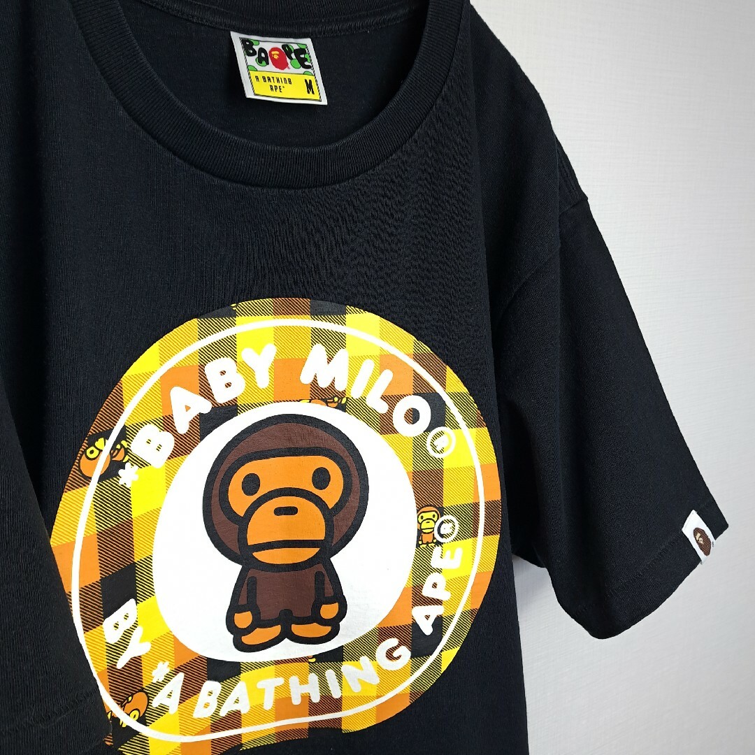 A BATHING APE(アベイシングエイプ)の【人気】A BATHING APE ビッグプリント 半袖 Tシャツ ブラック M メンズのトップス(Tシャツ/カットソー(半袖/袖なし))の商品写真