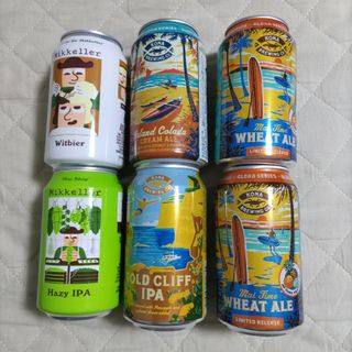 コナ(Kona)の海外ビール 空き缶 6本 インテリア用　ミッケラー　コナビール(置物)