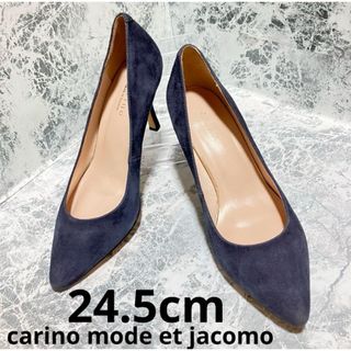 Mode et Jacomo - 【状態良好】carino mode et jacomoネイビー24.5cm