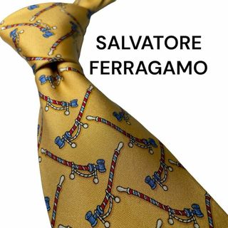 サルヴァトーレフェラガモ(Salvatore Ferragamo)の644美品　SALVATORE FERRAGAMO ネクタイ　総柄　ハイブランド(ネクタイ)