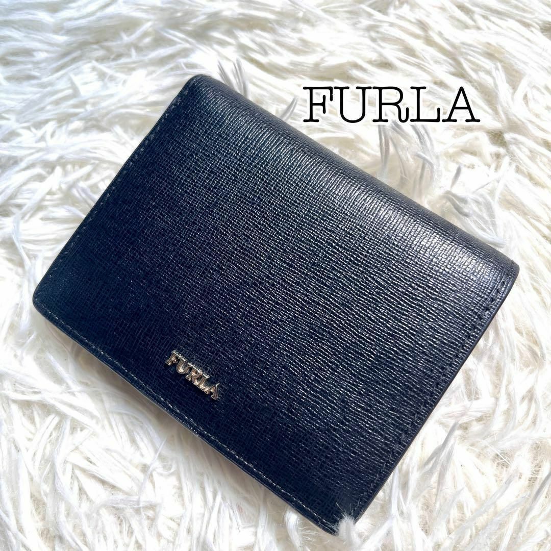 Furla - 【美品】FURLA フルラ 折り財布 バイカラー ブラック×ピンク