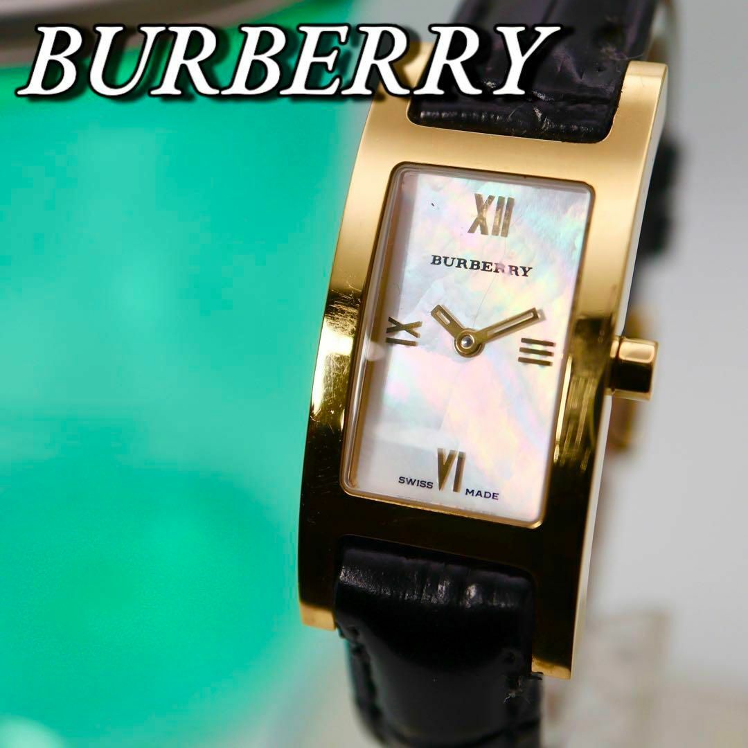 良品！BURBERRY シェル スクエア ゴールド レディース腕時計 662 | フリマアプリ ラクマ
