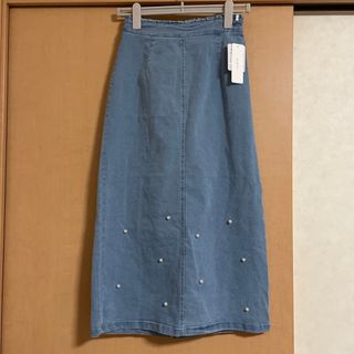 シマムラ(しまむら)のSALE❣️パールデニムスカート(ロングスカート)