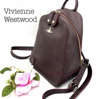 ヴィヴィアンウエストウッド(Vivienne Westwood)の【美品】ビビアンウエストウッド　ミニリュック　エグゼクティブ　 レザー　ブラウン(リュック/バックパック)