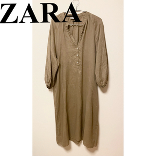 ザラ(ZARA)の【ZARA】麻ロングワンピース(ロングワンピース/マキシワンピース)