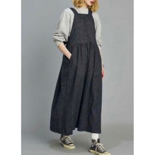 シンゾーン(Shinzone)のTHE SHINZONE APRON DRESS F  ストライプ(ロングワンピース/マキシワンピース)