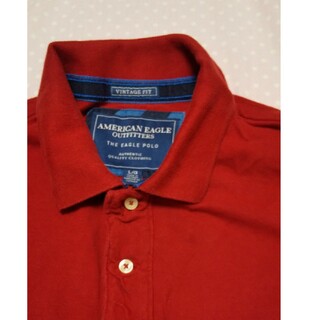 アメリカンイーグル(American Eagle)のアメリカンイーグル　ＡＭＥＲＩＣＡＮ　ＥＡＧＬＥ　ポロシャツ　赤レンガ色系　Ｌ(ポロシャツ)