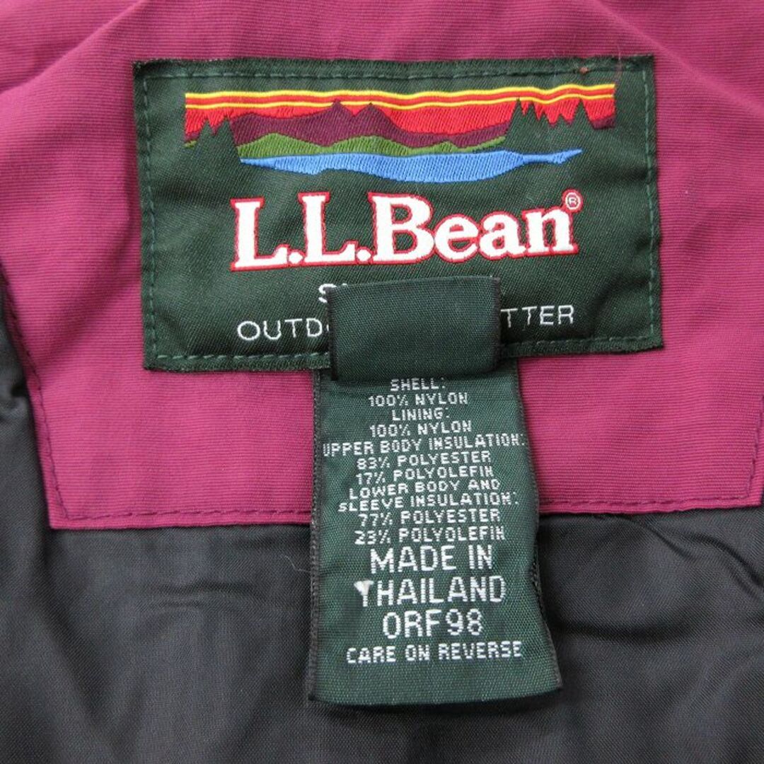 L.L.Bean(エルエルビーン)の古着 エルエルビーン LLBEAN 長袖 ナイロン ジャケット レディース 襟フリース 大きいサイズ エンジ系他 24jan09 中古 アウター ウインドブレーカー レディースのジャケット/アウター(ロングコート)の商品写真