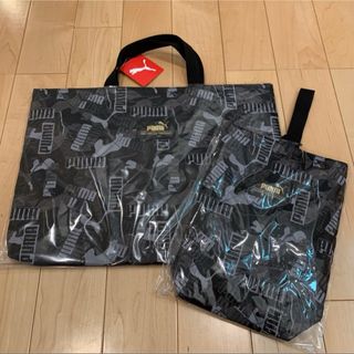 プーマ(PUMA)の新品 PUMA プーマ レッスンバッグ　シューズケース　ブラック 2点セット(レッスンバッグ)