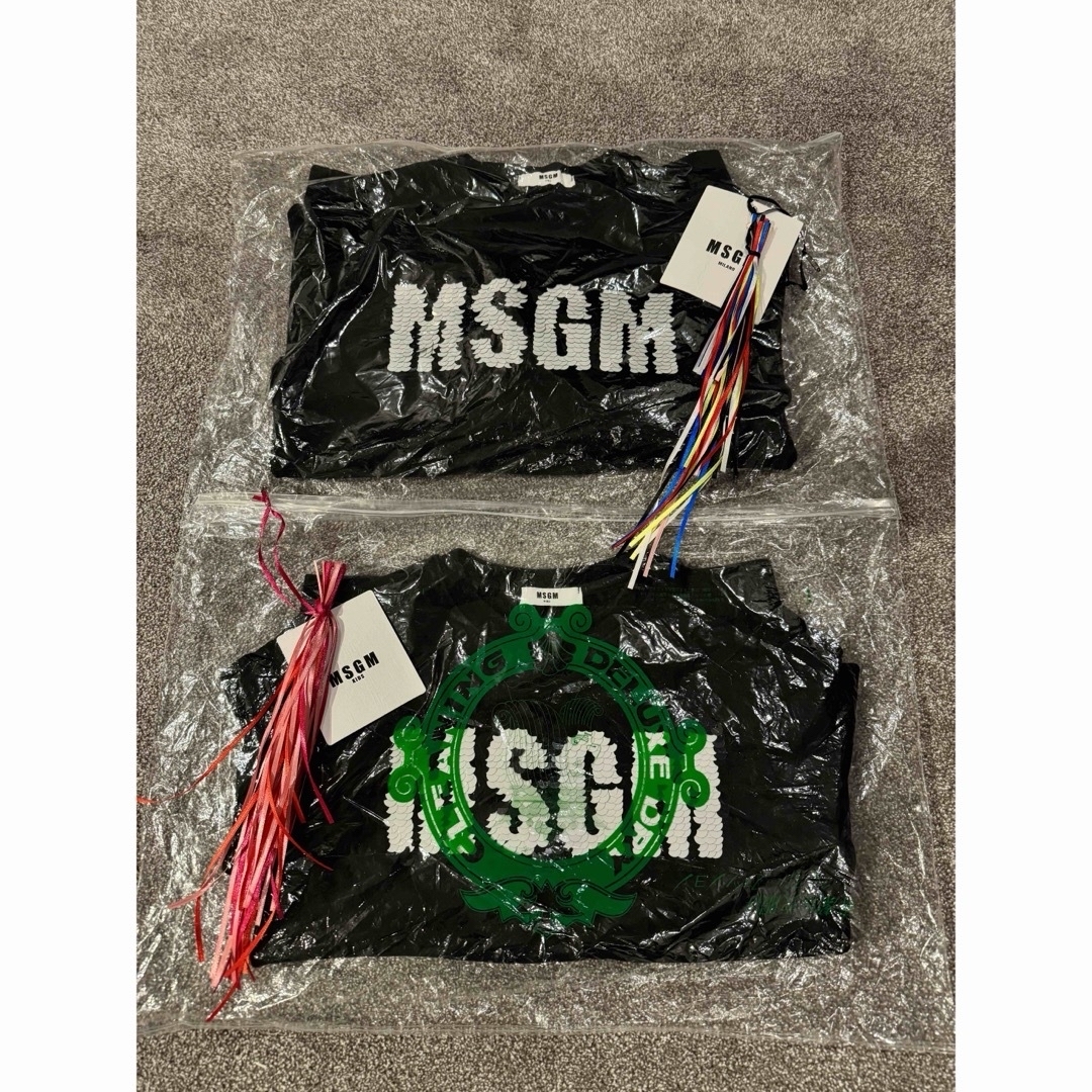 MSGM(エムエスジイエム)の極美品 MSGM  ロゴスパンコール トレーナー ブラック  レディースのトップス(トレーナー/スウェット)の商品写真