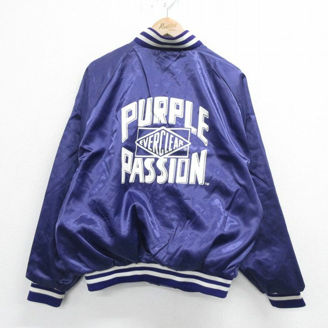 XL★古着 長袖 ナイロン ジャケット メンズ 90年代 90s PURPLE PASSION 大きいサイズ ラグラン USA製 紫 パープル 24jan05 中古 アウター ウインドブレーカー メンズのジャケット/アウター(ダッフルコート)の商品写真