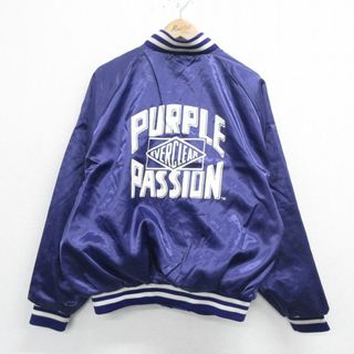 XL★古着 長袖 ナイロン ジャケット メンズ 90年代 90s PURPLE PASSION 大きいサイズ ラグラン USA製 紫 パープル 24jan05 中古 アウター ウインドブレーカー