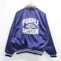 XL★古着 長袖 ナイロン ジャケット メンズ 90年代 90s PURPLE…