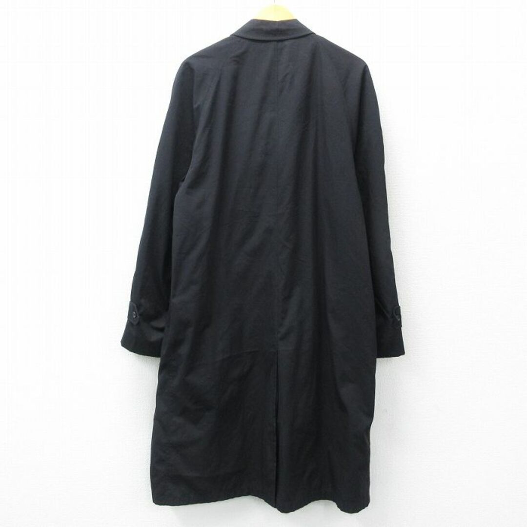 XL★古着 長袖 ステンカラー コート メンズ 80年代 80s 大きいサイズ ロング丈 黒 ブラック 24jan10 中古 アウター メンズのジャケット/アウター(ダッフルコート)の商品写真