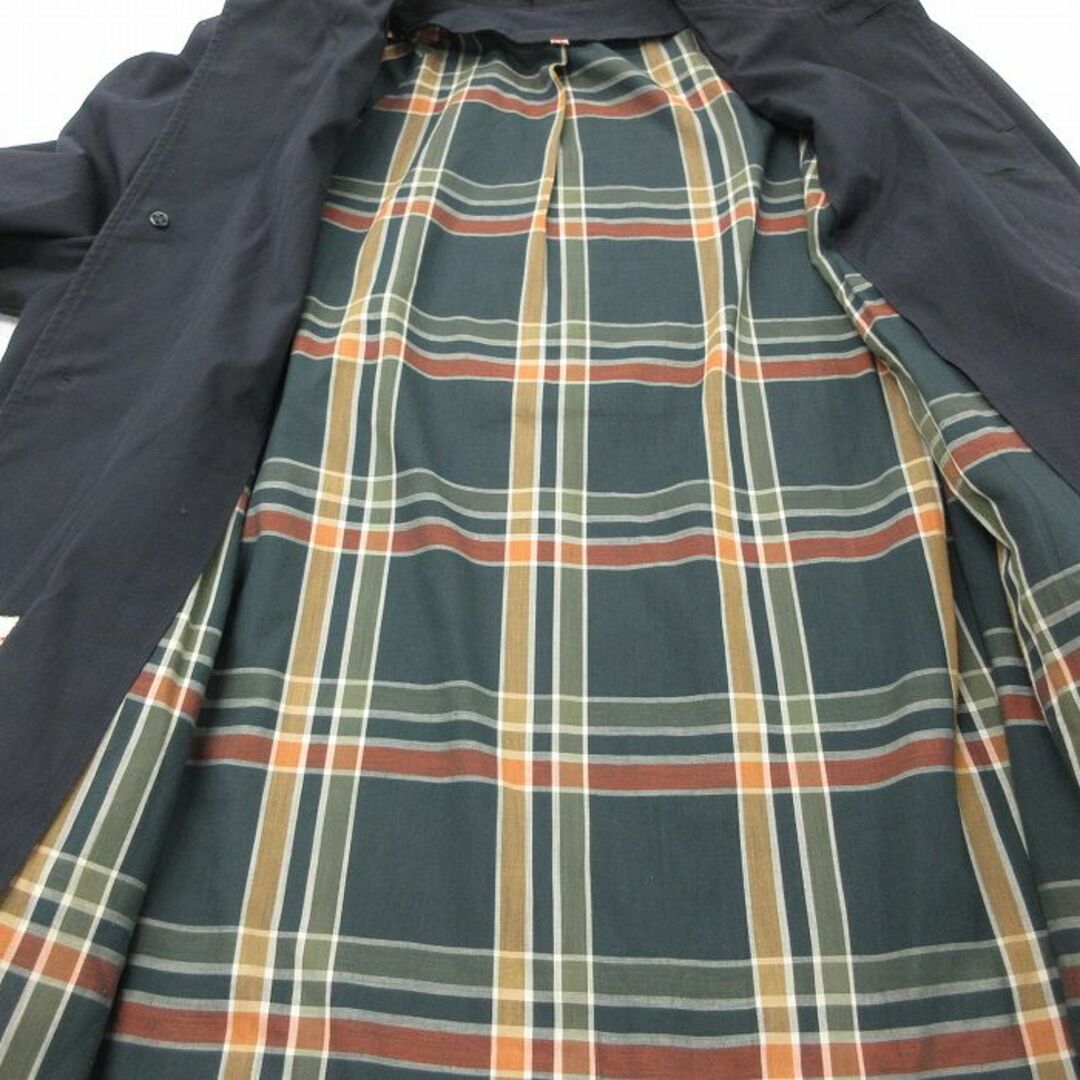 XL★古着 長袖 ステンカラー コート メンズ 80年代 80s 大きいサイズ ロング丈 黒 ブラック 24jan10 中古 アウター メンズのジャケット/アウター(ダッフルコート)の商品写真