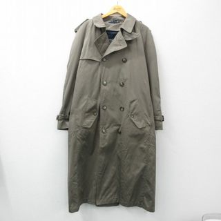 ラルフローレン(Ralph Lauren)のXL★古着 ラルフローレン Ralph Lauren チャップス 長袖 ブランド トレンチ コート ジャケット メンズ ラグラン ロング丈 ベージュ系 カーキ 24jan10 中古 アウター ジャンパー ブルゾン(ダッフルコート)