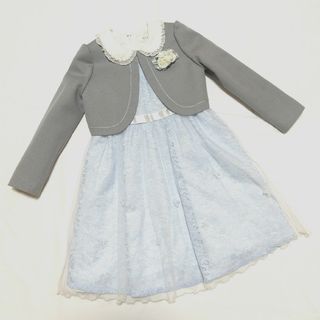 キッズ　女の子用　フォーマルスーツ　ワンピース×ブレザー　入学式　130cm