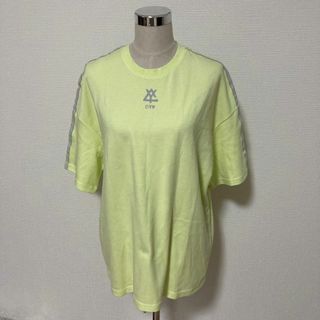 オーワイ(OY)の🌟OY オーワイ 半袖シャツ【F】袖ライン クルーネック イエロー(Tシャツ/カットソー(半袖/袖なし))