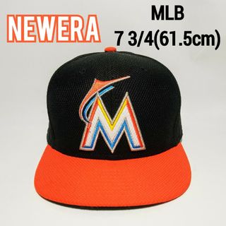 ニューエラー(NEW ERA)のNEWERA MLB マイアミマーリンズ オーセンティック キャップ 61.5(記念品/関連グッズ)