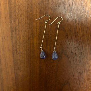 agete - QUO JEWELRY K14GF タンザナイト　ピアス　中古