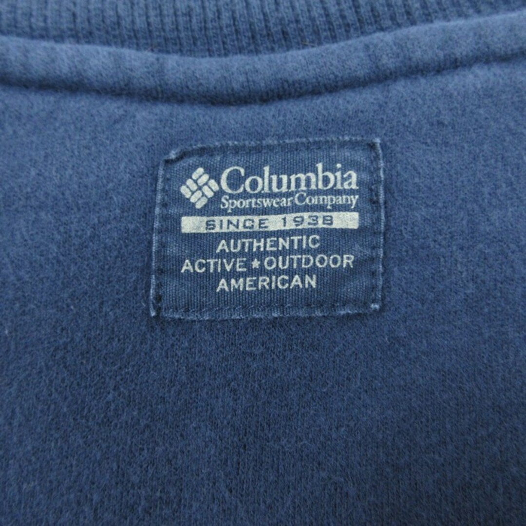 Columbia(コロンビア)のXL★古着 コロンビア COLUMBIA Columbia 長袖 スウェット メンズ 00年代 00s ワンポイントロゴ 大きいサイズ クルーネック 濃紺 ネイビー 24jan08 中古 スエット トレーナー トップス メンズのトップス(パーカー)の商品写真