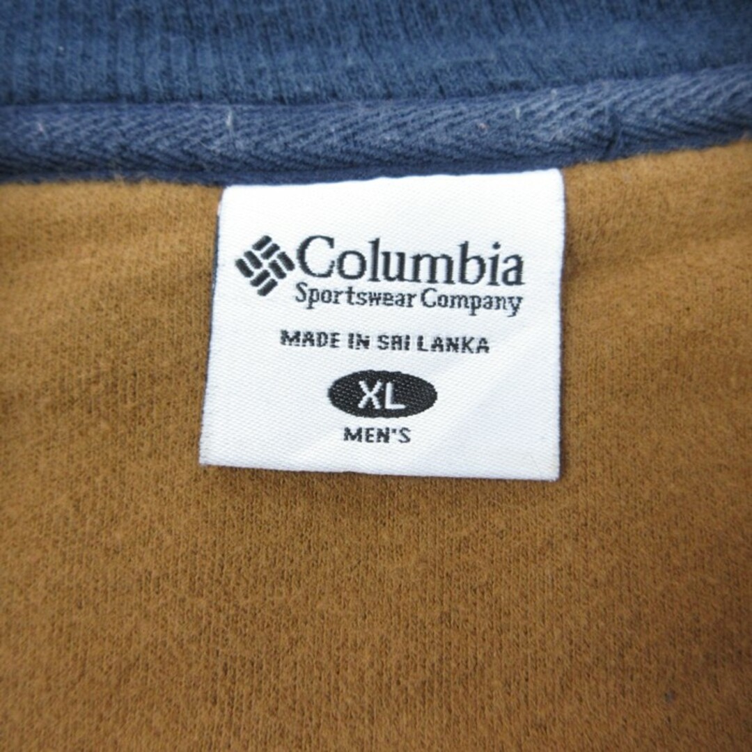 Columbia(コロンビア)のXL★古着 コロンビア COLUMBIA Columbia 長袖 スウェット メンズ 00年代 00s ワンポイントロゴ 大きいサイズ クルーネック 濃紺 ネイビー 24jan08 中古 スエット トレーナー トップス メンズのトップス(パーカー)の商品写真